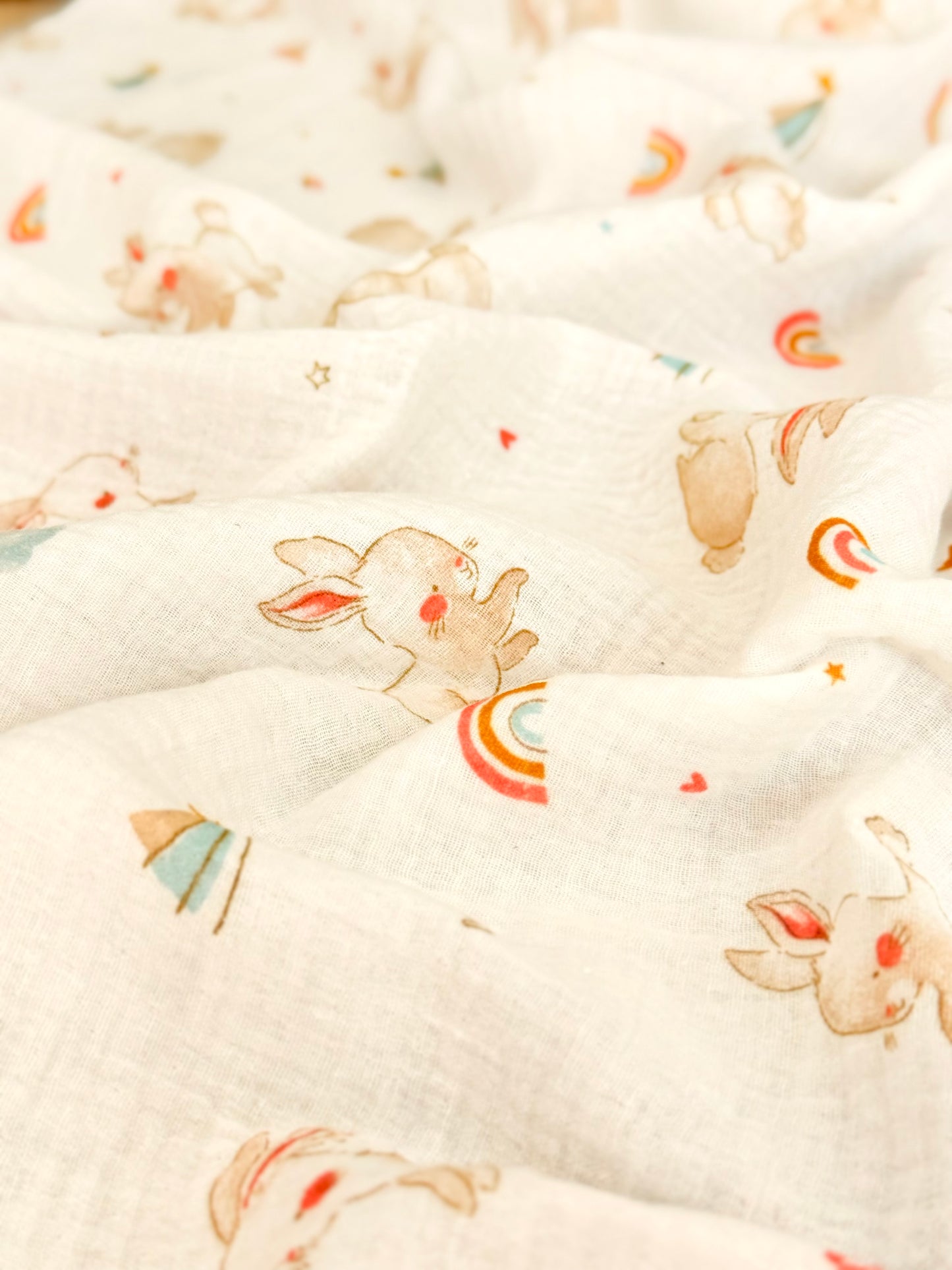 Muselina Bunny Rainbow