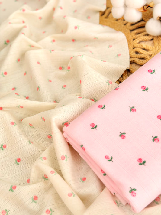 Printed Cotton Jersey Blush Petals