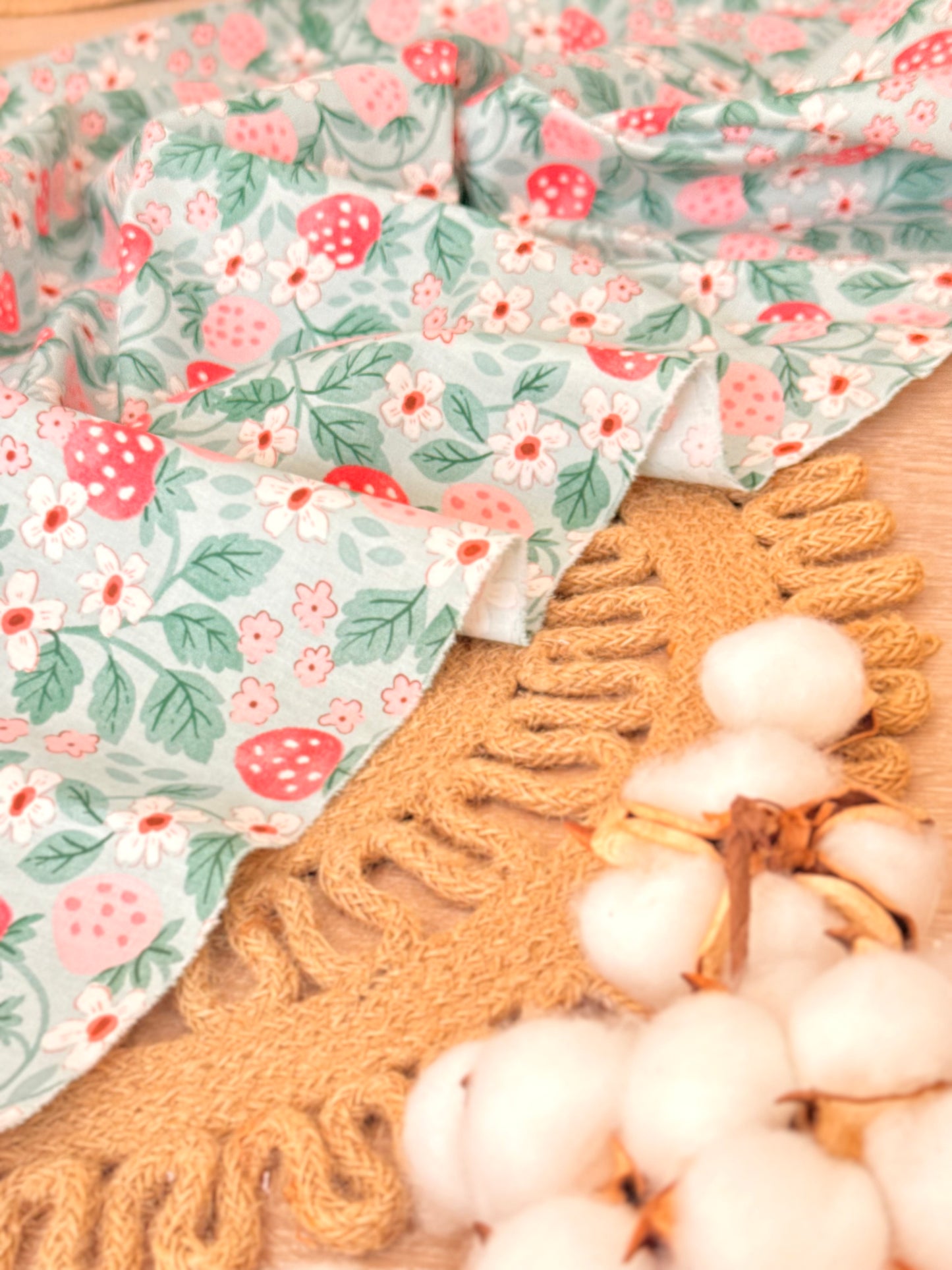Cotton Twill Strawberry Fields