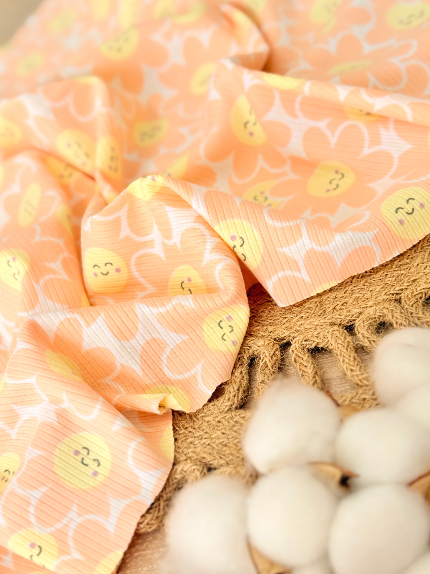 Printed Rib Happy Bloom