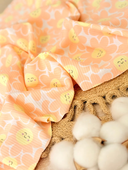 Printed Rib Happy Bloom