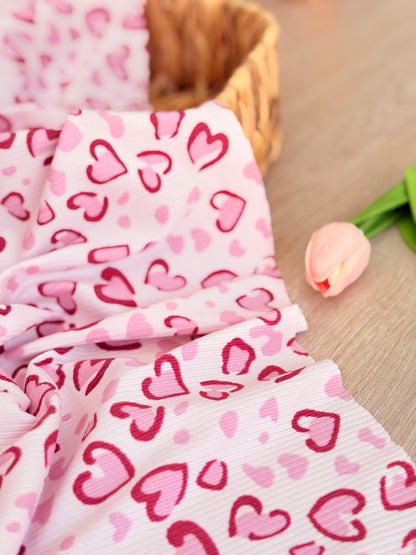 Printed Rib Blush Hearts