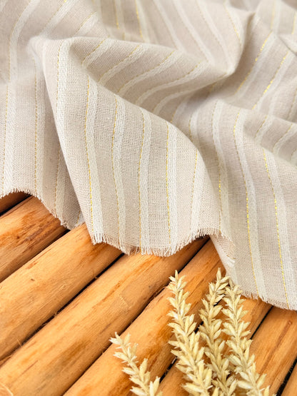 Artisanal Linen Lurex Stripes