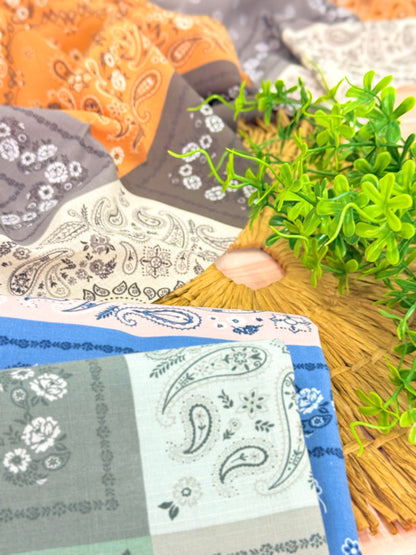 Printed Linen Bandana Bloom