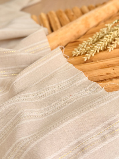 Artisanal Linen Lurex Stripes