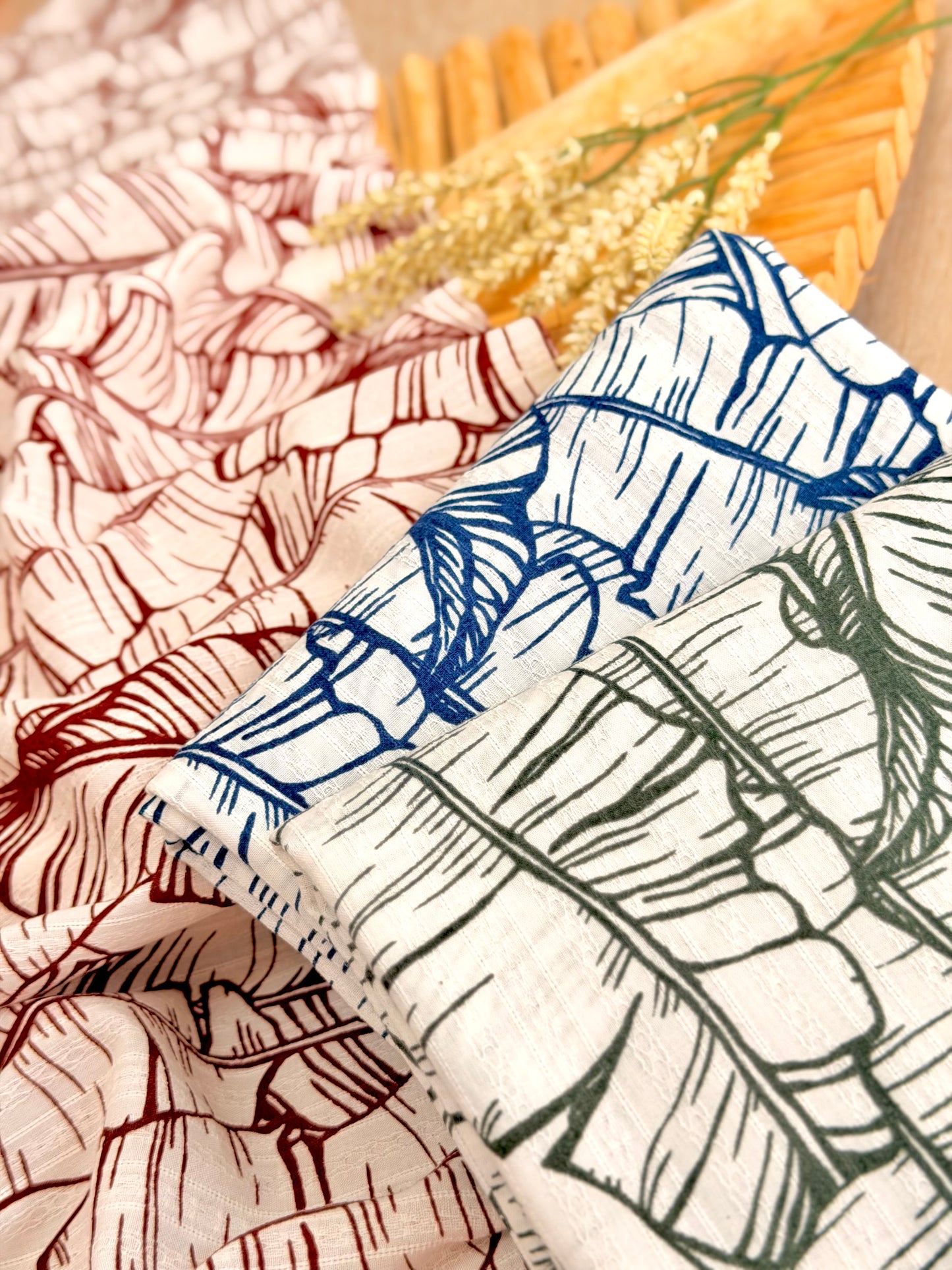 Embroidered Cotton Banana Grove