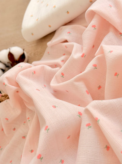 Printed Cotton Jersey Tiny Roses