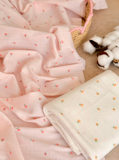 Printed Cotton Jersey Tiny Roses