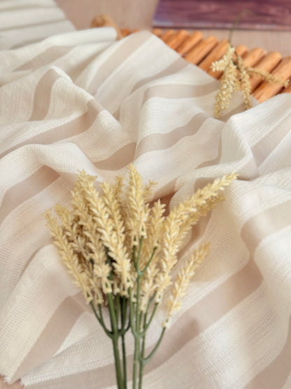 Artisanal Printed Linen Stripes 04