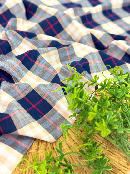 Printed Linen Checks 06