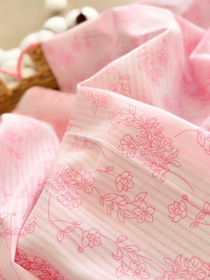 Printed Voile Blush Botanica