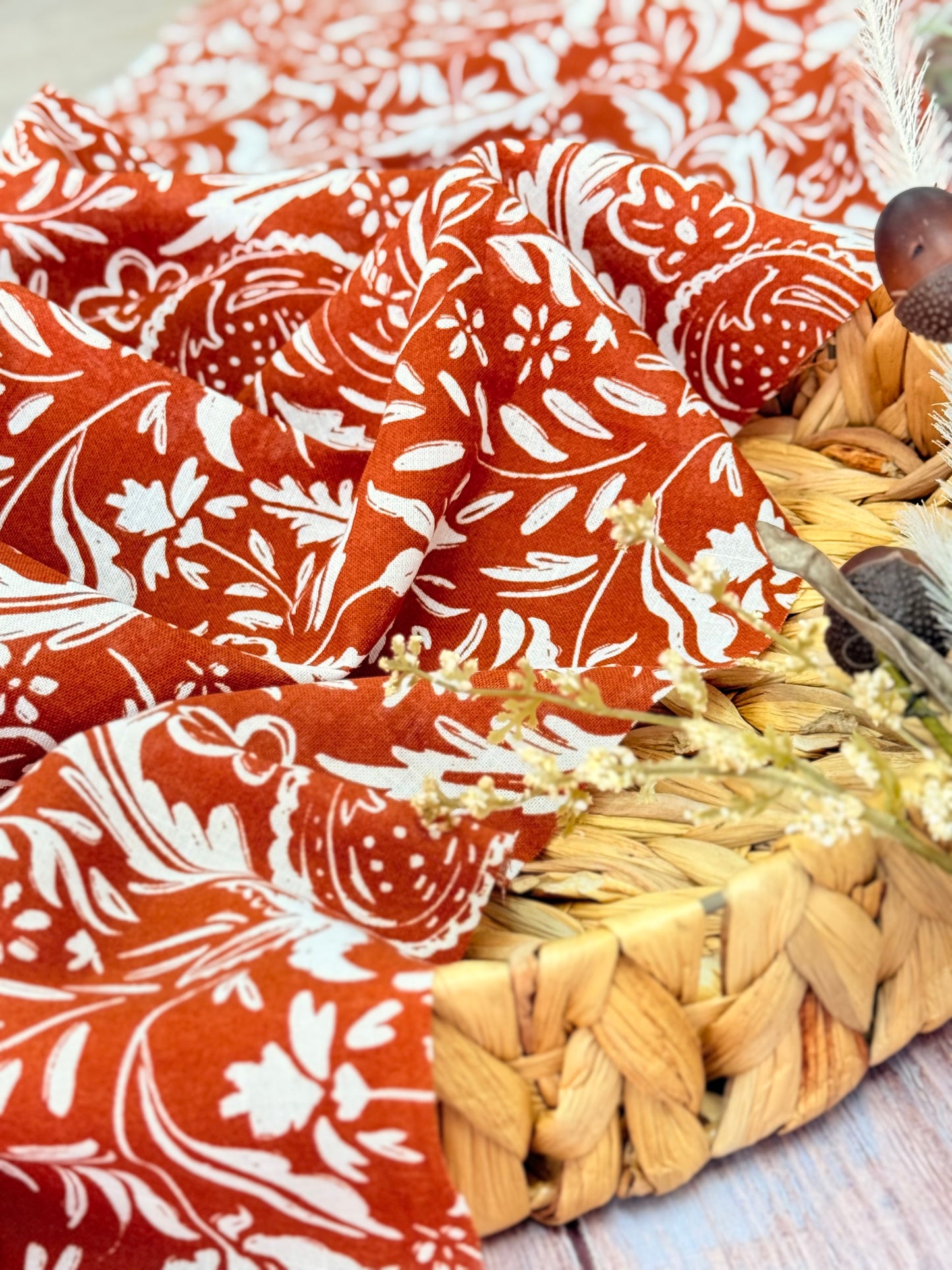 Printed Linen Rustic Garden