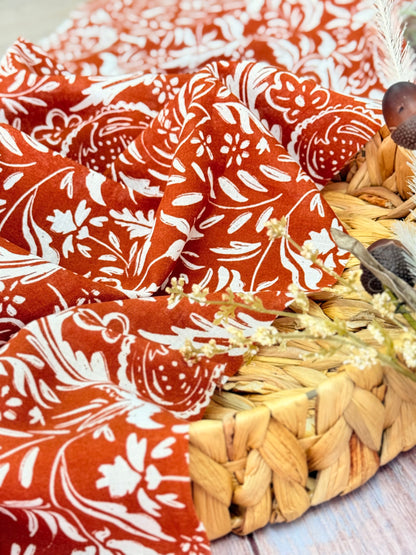 Printed Linen Rustic Garden