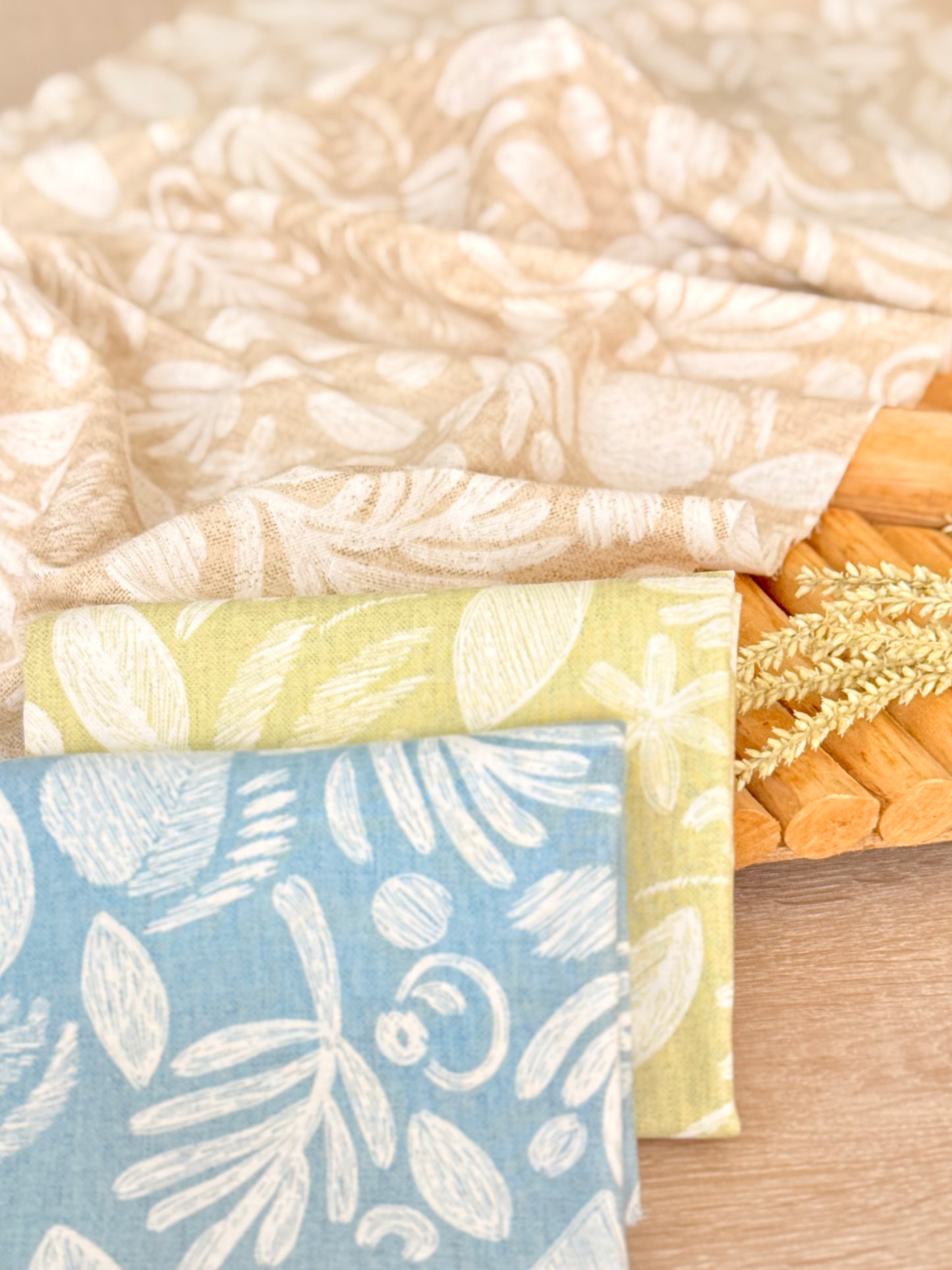 Printed Linen Slub Wild Strokes