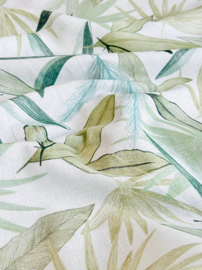 Printed Linen Eucalyptus