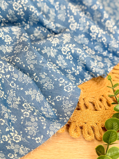 Printed Denim Cottage Bloom