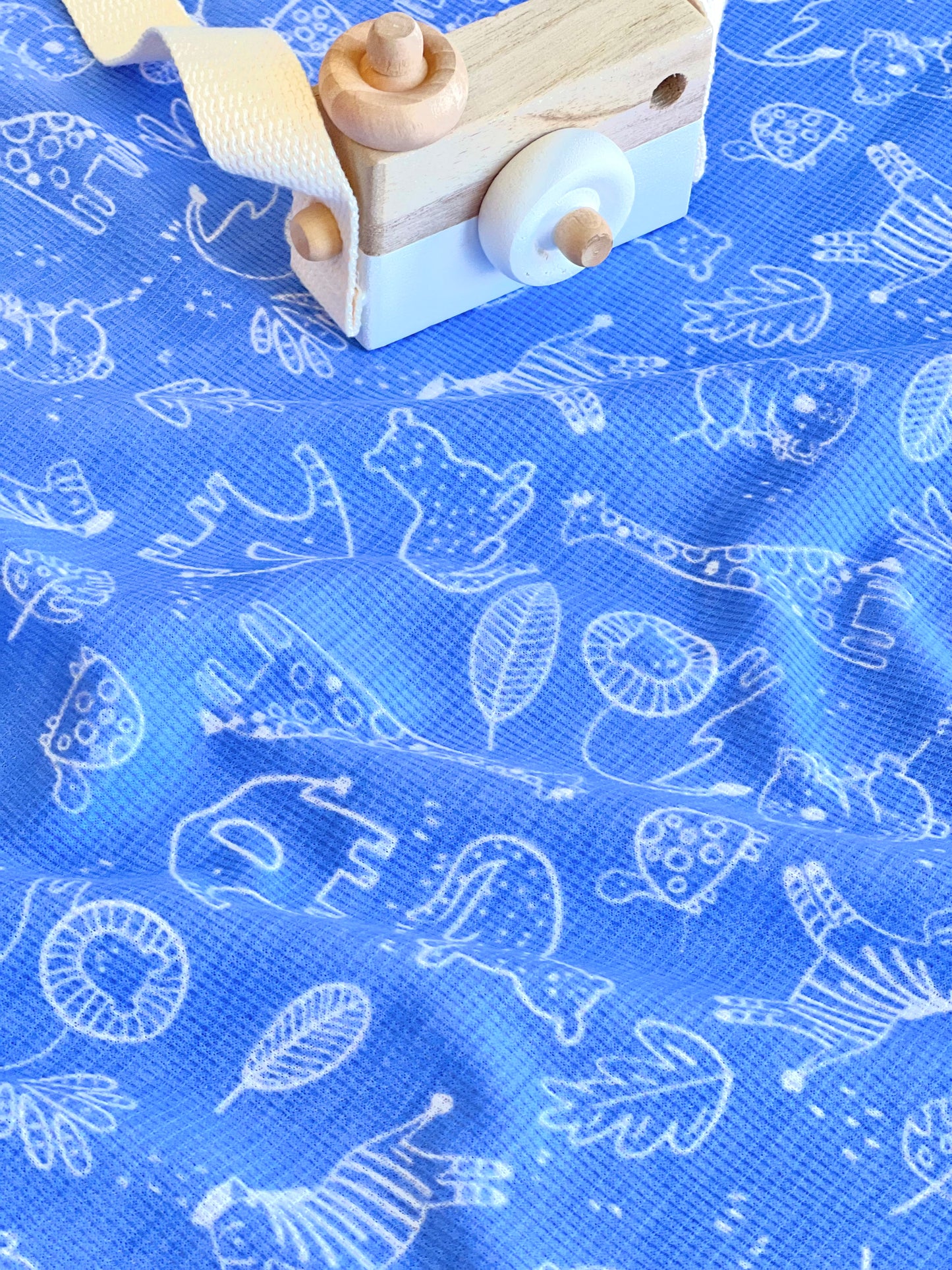 Printed Waffle Fabric Safari