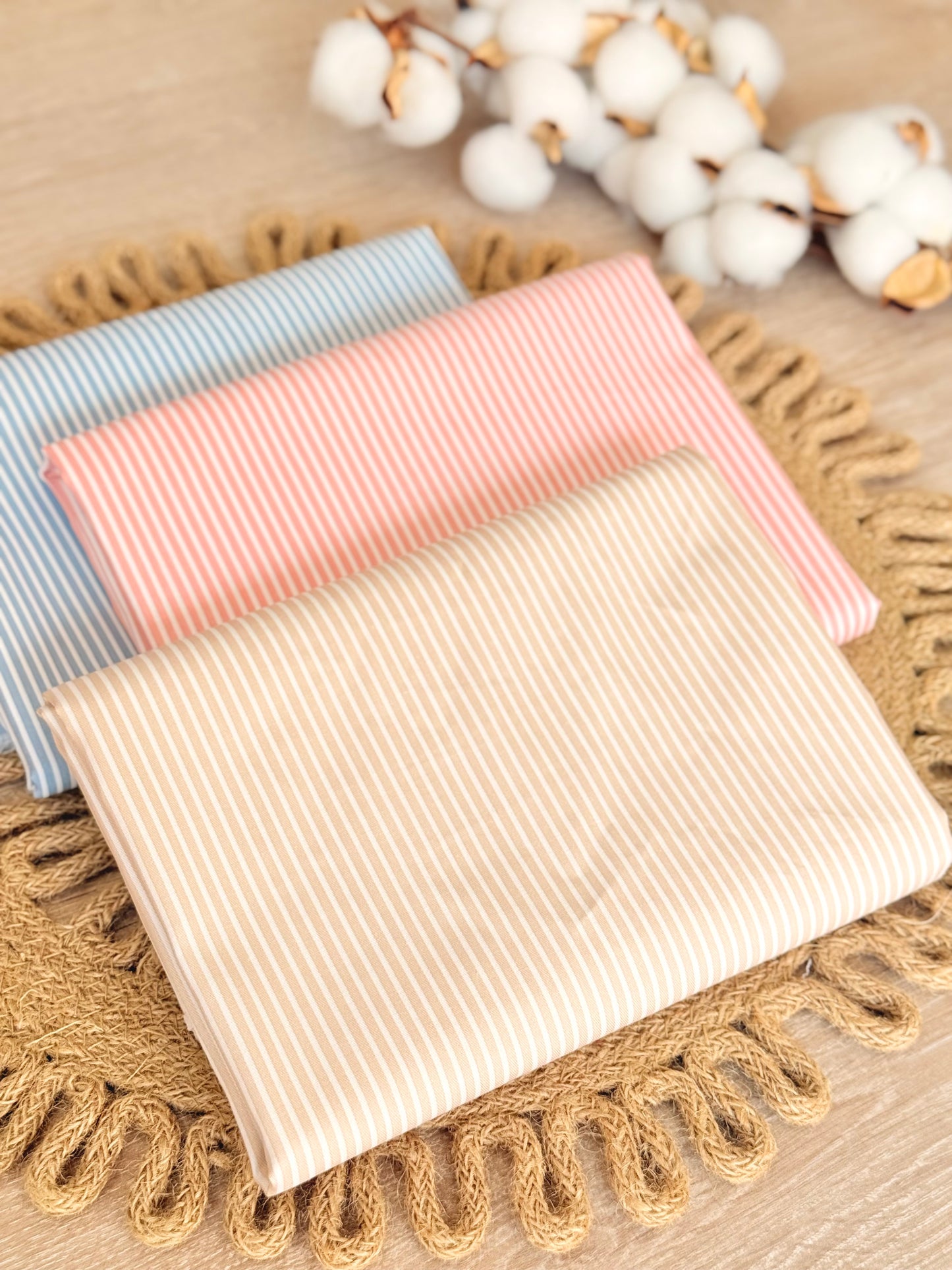 Cotton Twill Pastel Stripes