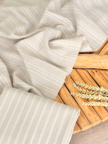 Artisanal Linen Lurex Stripes