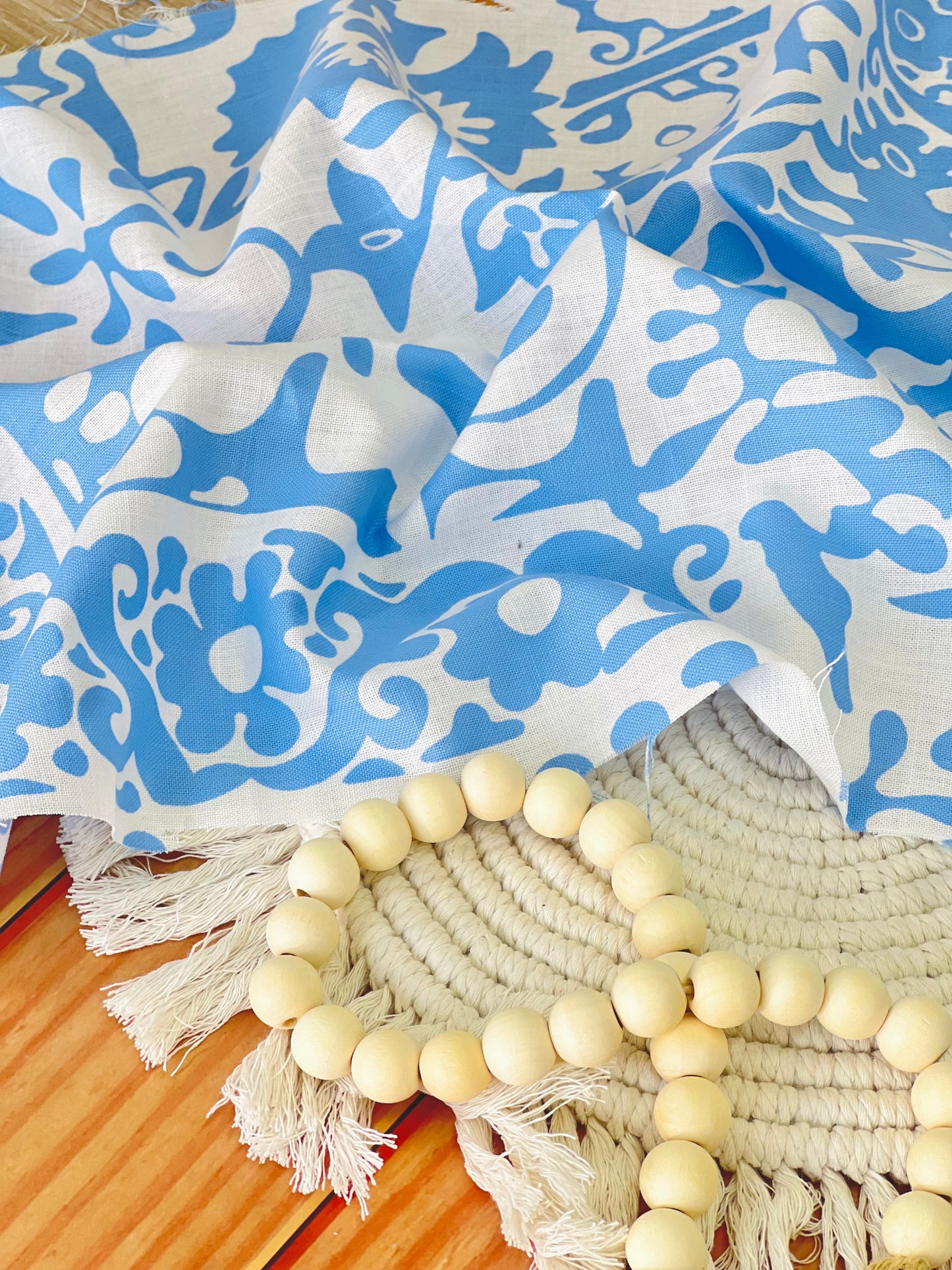 Printed Linen Santorini Breeze