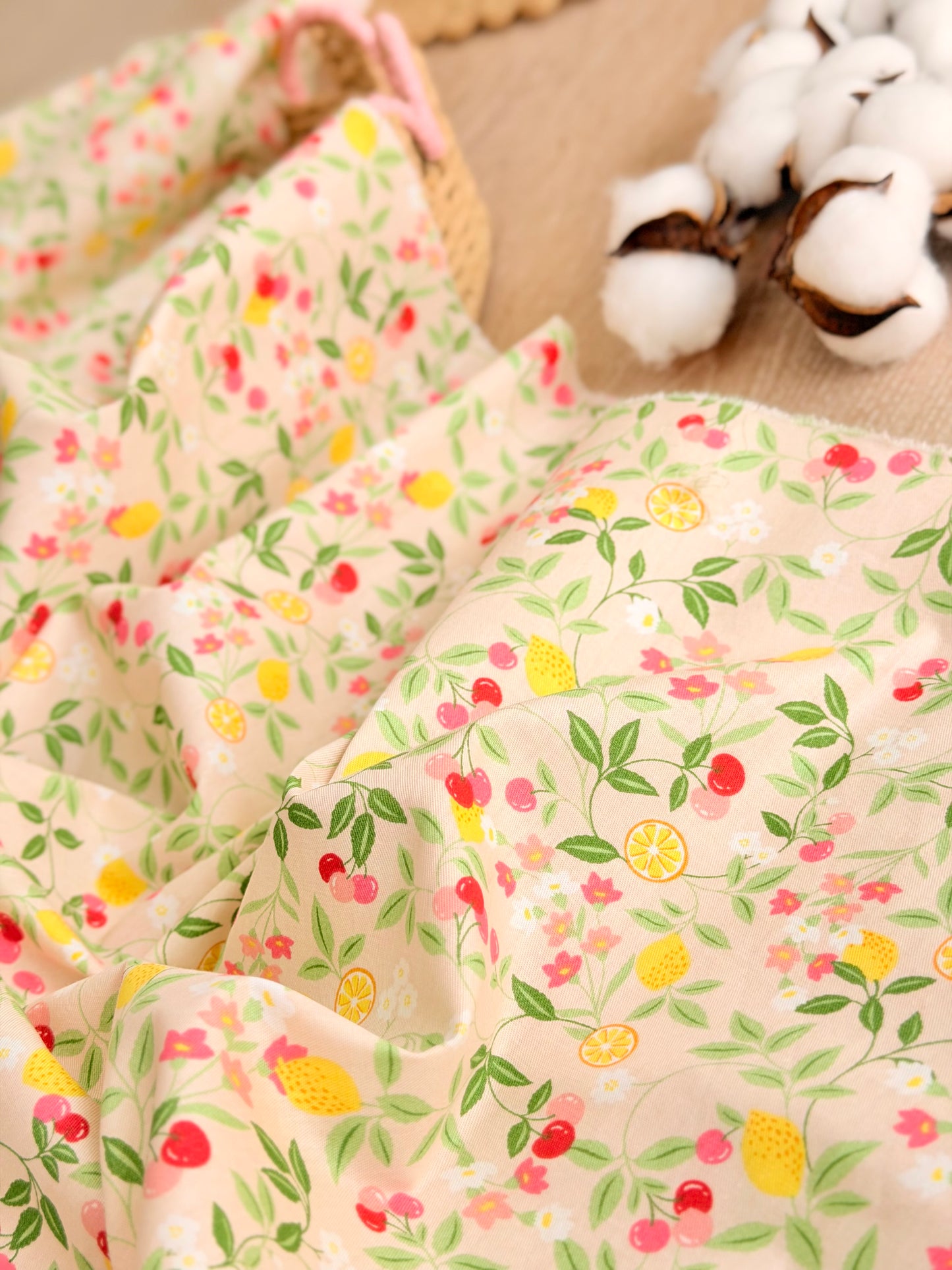 Cotton Twill Citrus Garden
