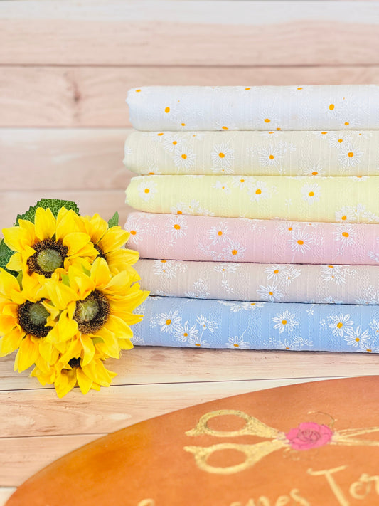 Embroidered Cotton Daisies