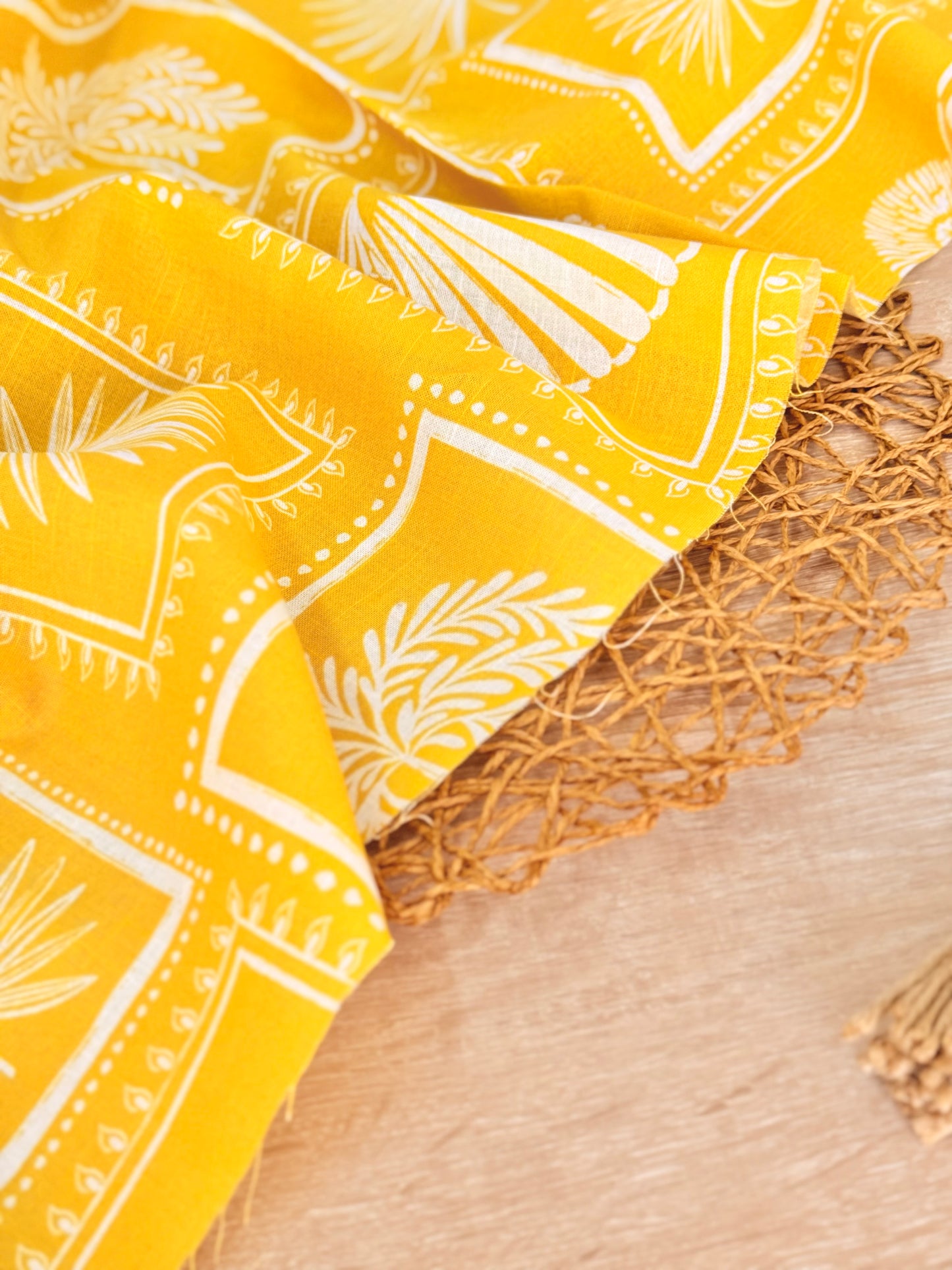 Printed Linen Palm Postcards