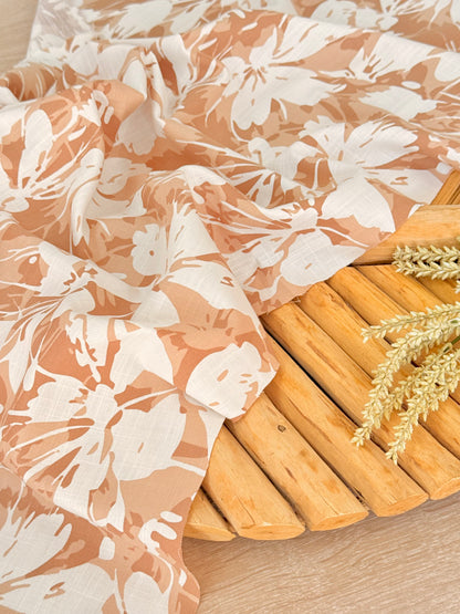 Printed Linen Slub Island Bloom
