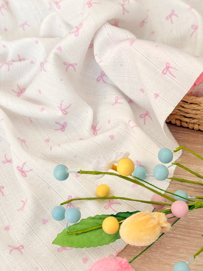 Printed Cotton Jersey Tiny Bows