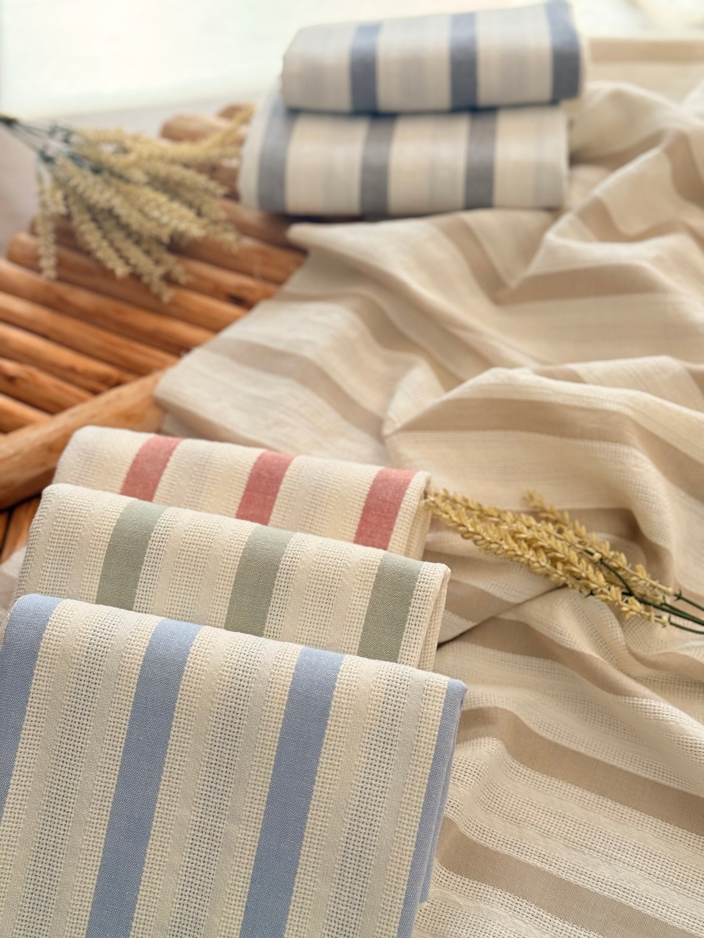 Artisanal Printed Linen Stripes 04