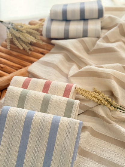 Artisanal Printed Linen Stripes 04