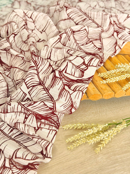 Embroidered Cotton Banana Grove