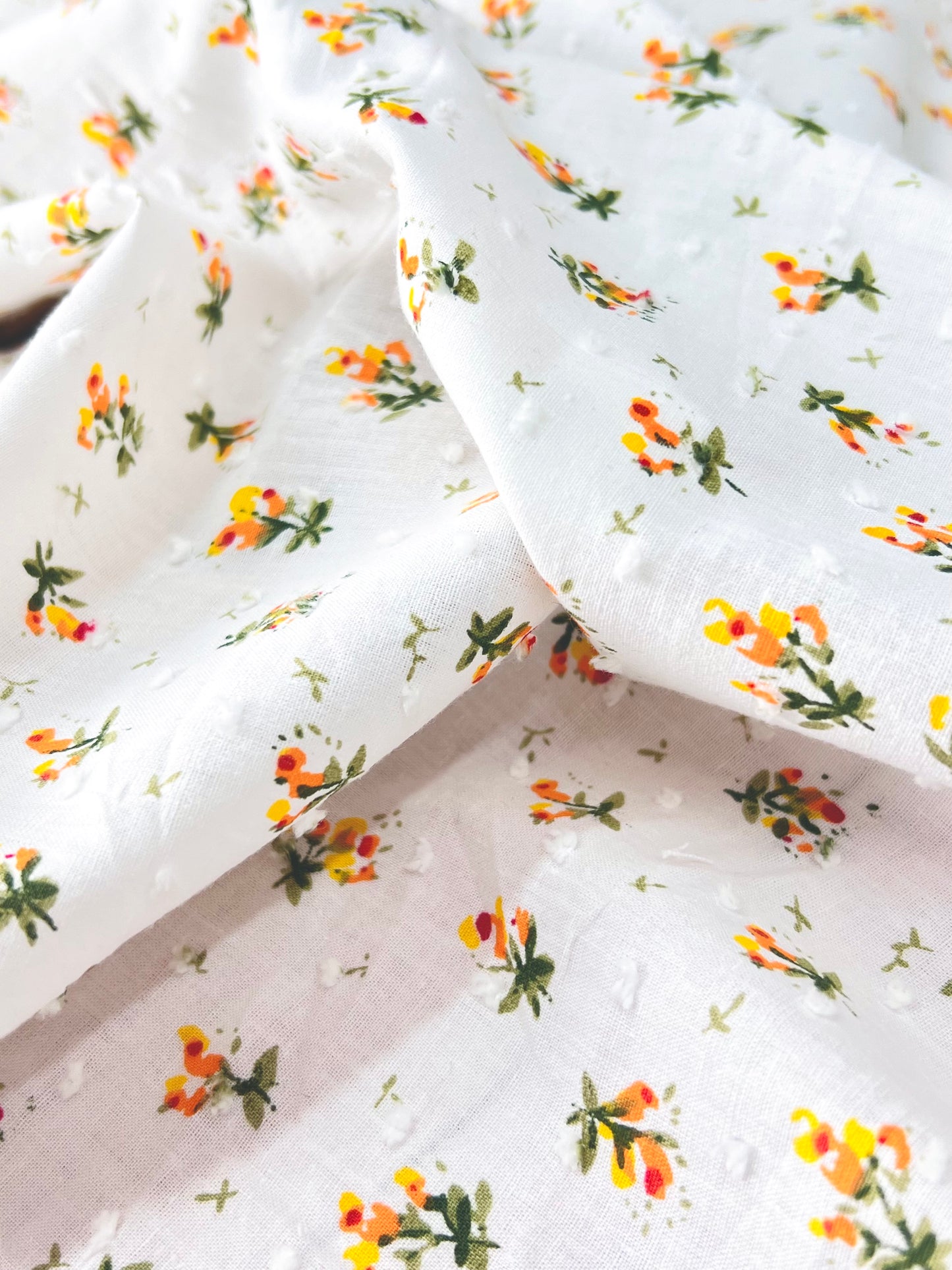 Printed Plumeti Cotton Flowers 17