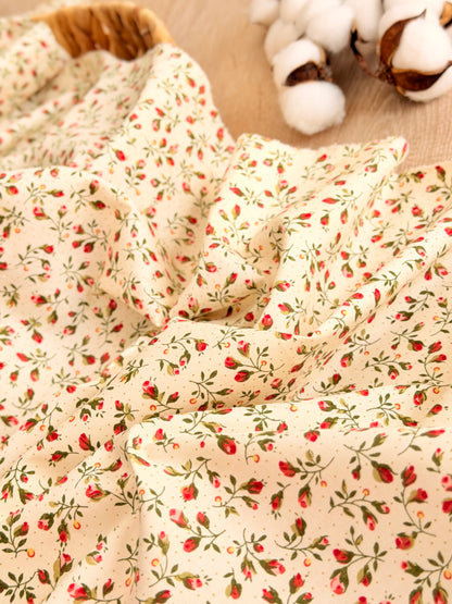 Cotton Twill Rosebud Garden