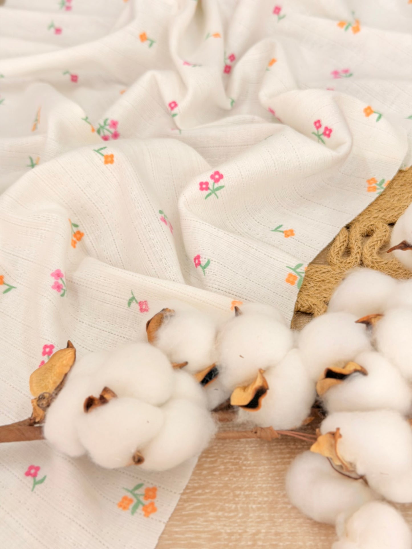 Printed Cotton Jersey Wildflower Sprinkle