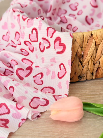 Printed Rib Blush Hearts