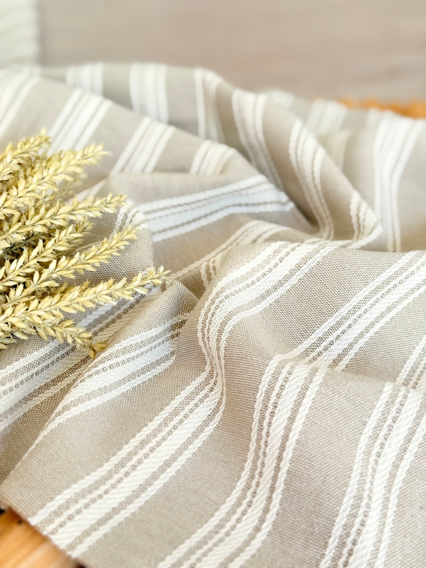 Artisanal Printed Linen Stripes 03