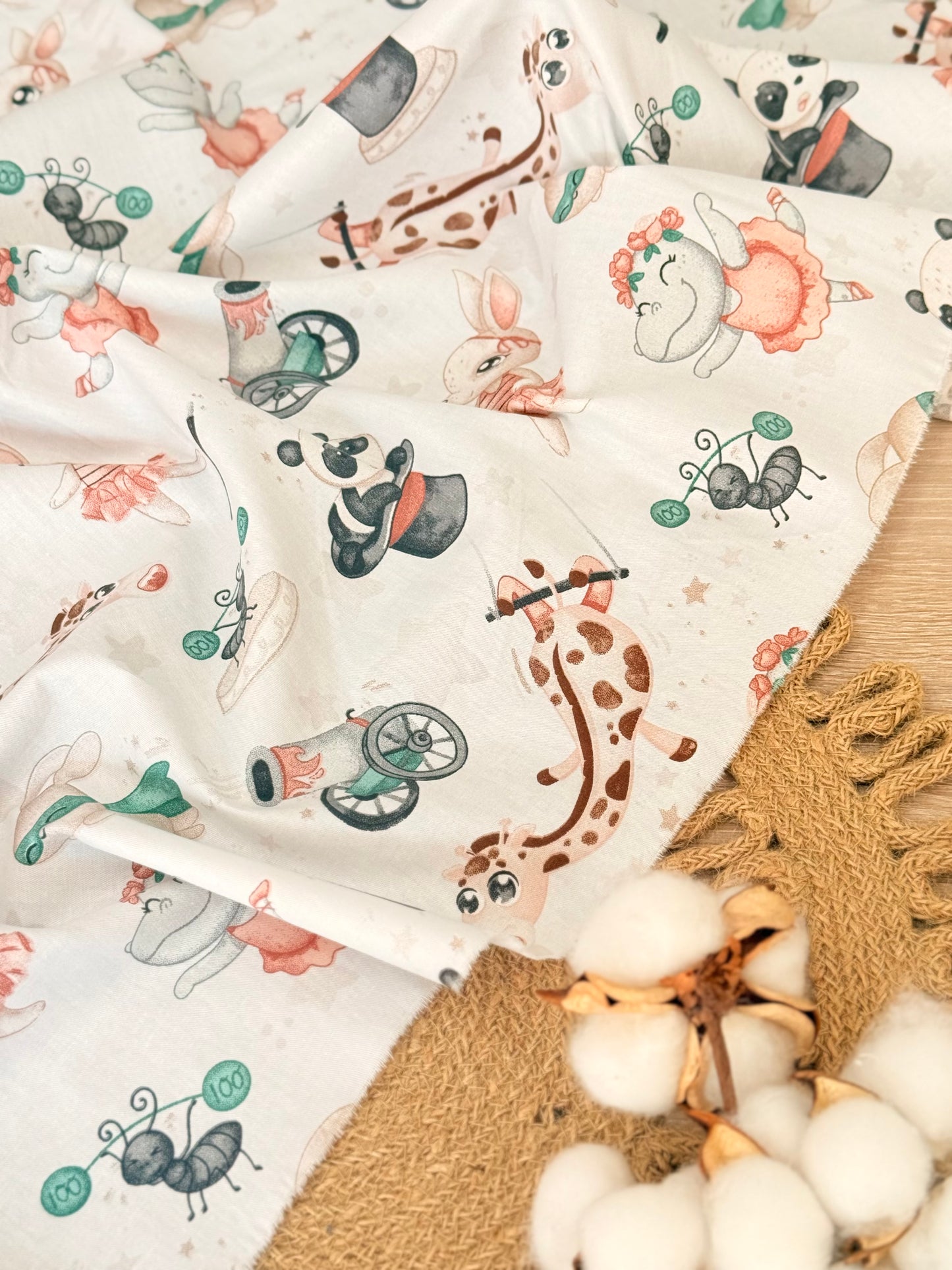 Cotton Twill Playful Circus