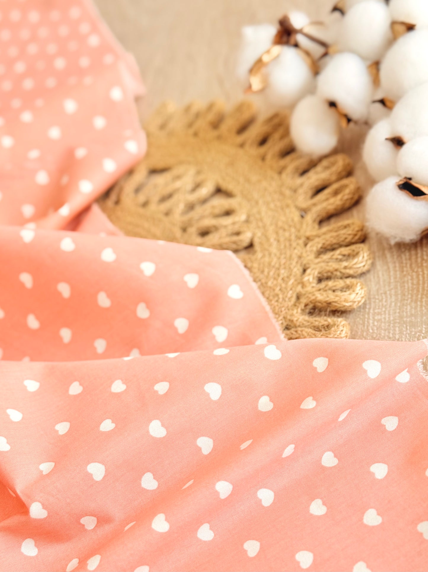 Cotton Twill Pastel Hearts
