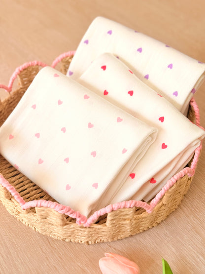 Printed Cotton Jersey Little Hearts