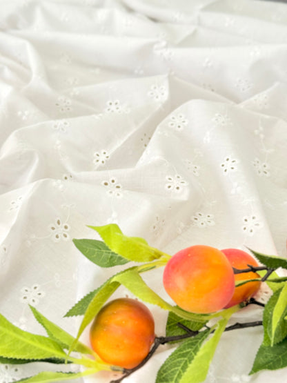 Embroidered Cotton White 27