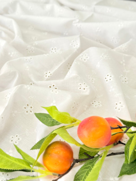 Embroidered Cotton White 27