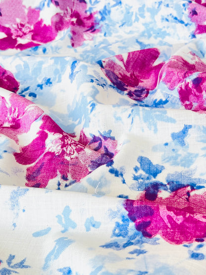 Printed Linen Begonia