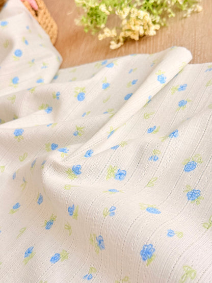 Printed Cotton Jersey Cottage Garden