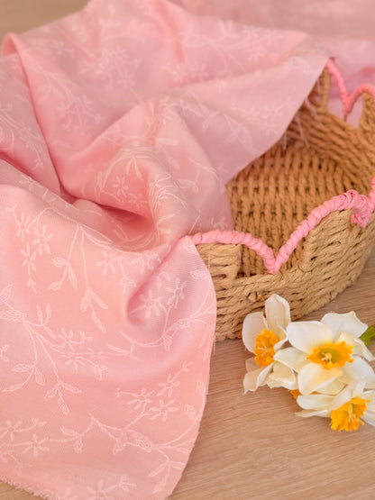 Twill Puff Stretch Blush Garden