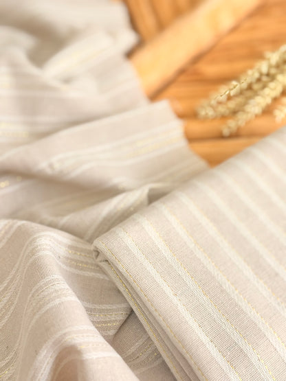 Artisanal Linen Lurex Stripes
