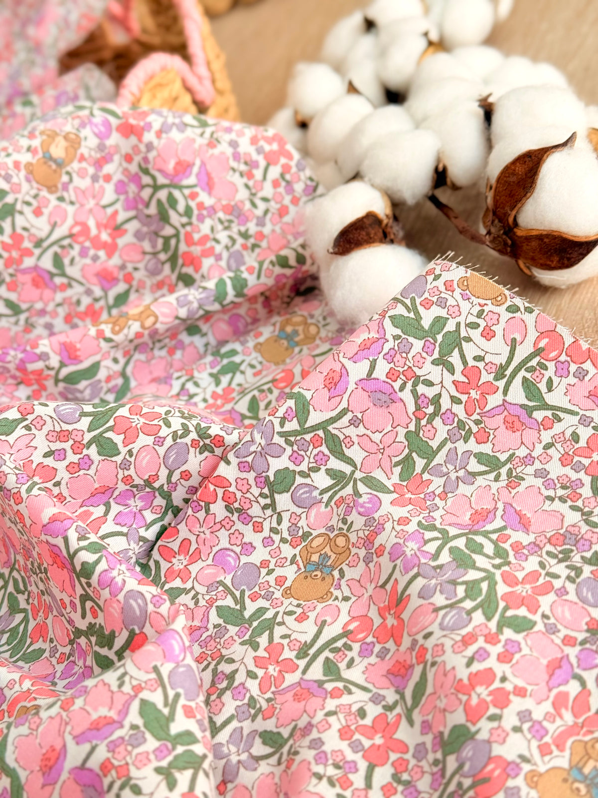 Cotton Twill Teddy Meadow