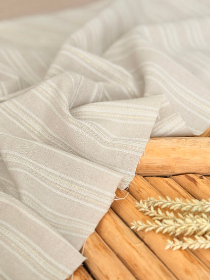Artisanal Linen Lurex Stripes