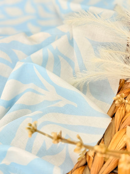 Printed Linen Golden Breeze