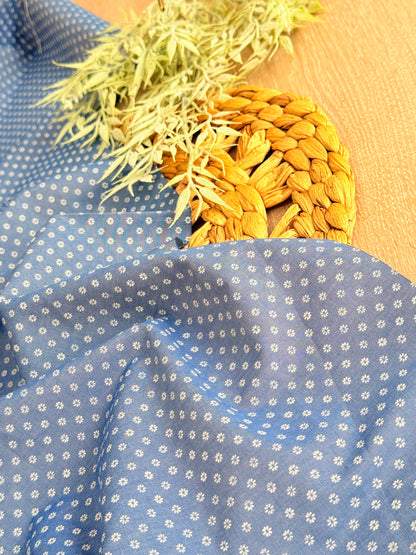 Printed Denim Meadow Dots
